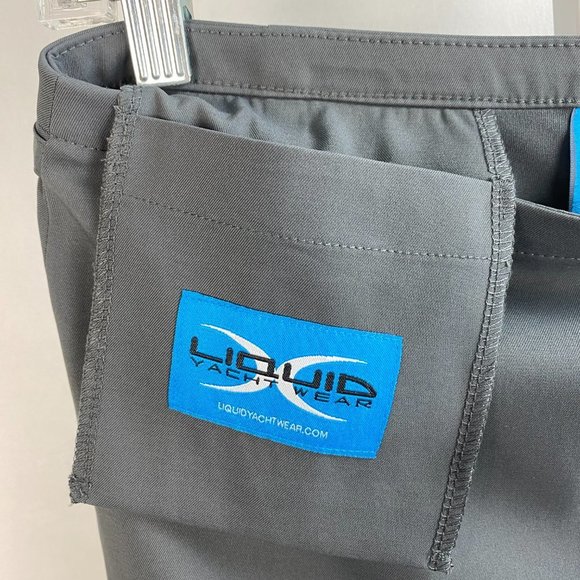 NWT Boat Bum Skort Liquid Yacht Wear sz 8 Asphalt Gray Skirt - Picture 4 of 8